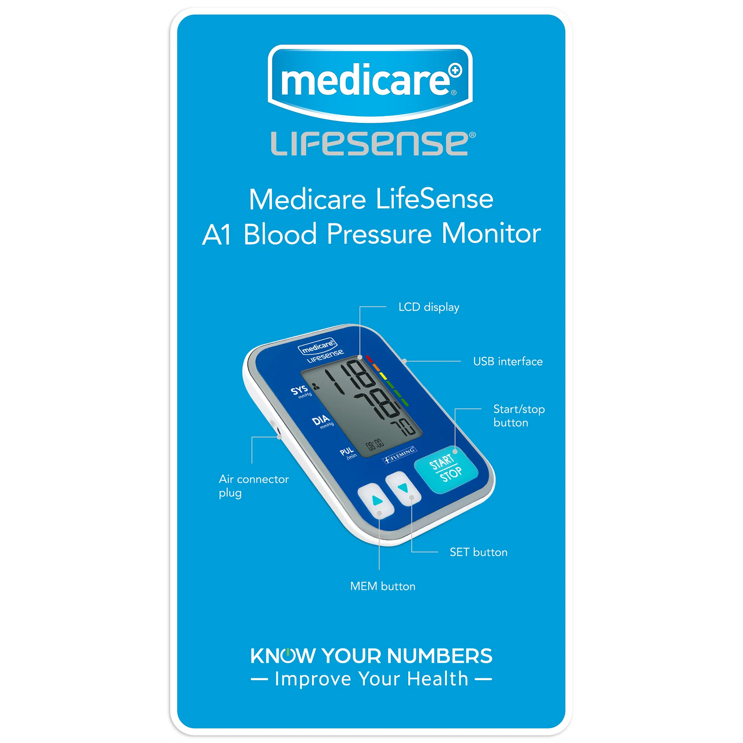 Medicare LIFESENSE A1 BLOOD PRESSURE MONITOR